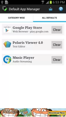 Скриншот приложения Default App Manager Lite - №2