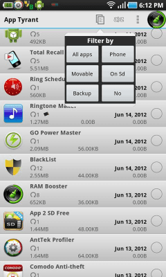 Скриншот приложения Quick App Manager - №2