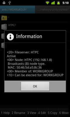 Скриншот приложения SMB для Ghost Commander - №3