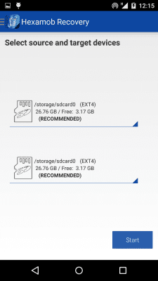 Скриншот приложения Hexamob Recovery Lite *ROOT* - №1