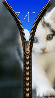 Скриншот приложения Cat Zipper Screen Lock - №4