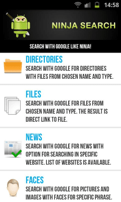 Скриншот приложения Ninja Search - №1
