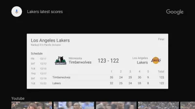 Скриншот приложения Google app for Android TV - №5