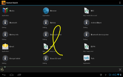Скриншот приложения Google Gesture Search - №6