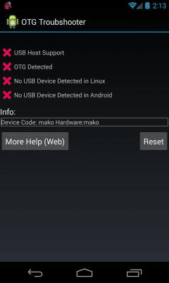 Скриншот приложения OTG Troubleshooter - №1