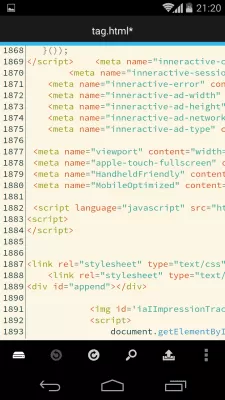 Скриншот приложения DroidEdit (free code editor) - №3