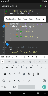 Скриншот приложения Sedona - Compiler for Swift - №3