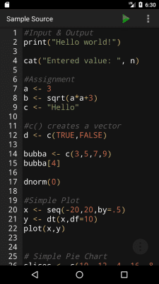 Скриншот приложения R Programming Compiler - №1