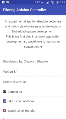 Скриншот приложения Piloting Arduino Controller - №8