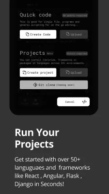 Скриншот приложения Dcoder, Compiler IDE :Code & Programming on mobile - №3