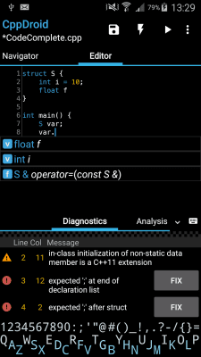 Скриншот приложения CppDroid - №1