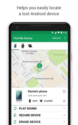 Скриншот приложения Find My Device - №1