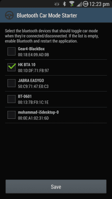 Скриншот приложения Bluetooth Car Mode Starter - №1