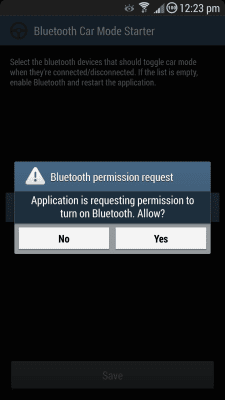 Скриншот приложения Bluetooth Car Mode Starter - №2