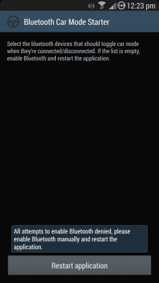 Скриншот приложения Bluetooth Car Mode Starter - №3