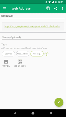 Скриншот приложения QR Droid Code Scanner - №2