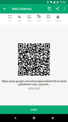 Скриншот приложения QR Droid Code Scanner - №5