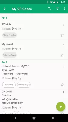 Скриншот приложения QR Droid Code Scanner - №8