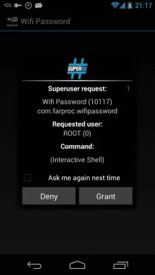 Скриншот приложения Wifi Password(ROOT) - №2