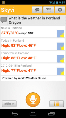 Скриншот приложения Skyvi (Siri for Android) - №5