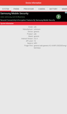 Скриншот приложения My Device Info - №8