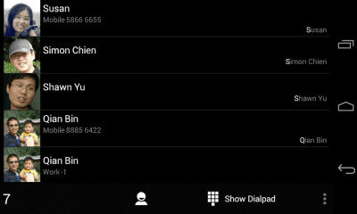 Скриншот приложения exDialer Black ICS Theme - №4