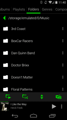 Скриншот приложения Rocket Player Dark Green Theme - №3