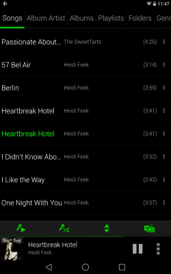 Скриншот приложения Rocket Player Dark Green Theme - №5