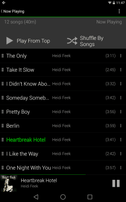 Скриншот приложения Rocket Player Dark Green Theme - №6