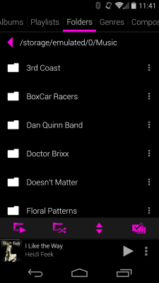 Скриншот приложения Rocket Player Dark Pink Theme - №4