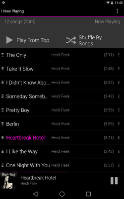 Скриншот приложения Rocket Player Dark Pink Theme - №6