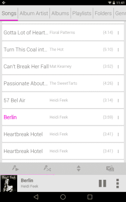 Скриншот приложения Rocket Player Light Pink Theme - №5