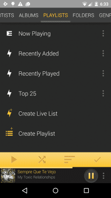 Скриншот приложения Rocket Player Gold Theme - №7