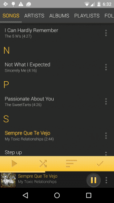 Скриншот приложения Rocket Player Gold Theme - №8