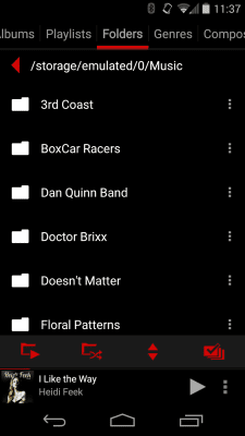 Скриншот приложения Rocket Player Dark Red Theme - №3
