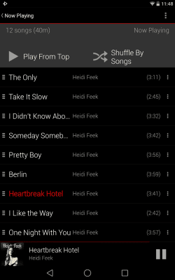 Скриншот приложения Rocket Player Dark Red Theme - №6