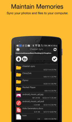 Скриншот приложения Cheetah Sync for Files/Folders - №3