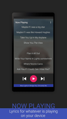 Скриншот приложения Lyrics for Android - №2