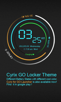 Скриншот приложения Cyrix GO Locker Theme - №1