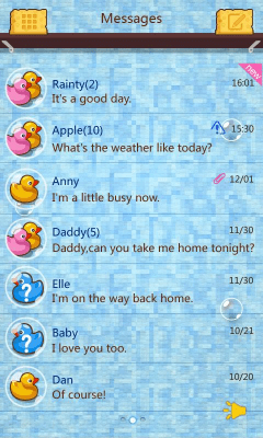 Скриншот приложения GO SMS Pro ShowerRoom ThemeEX - №3