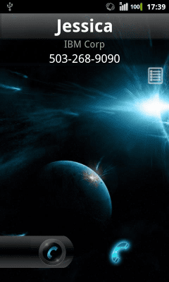 Скриншот приложения Rocket Caller ID Space Theme - №2