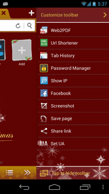 Скриншот приложения Christmas Boat Browser Theme - №2