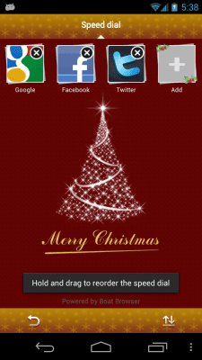 Скриншот приложения Christmas Boat Browser Theme - №7