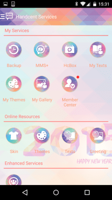 Скриншот приложения Handcent Skin (New year 2015) - №3