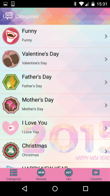 Скриншот приложения Handcent Skin (New year 2015) - №4