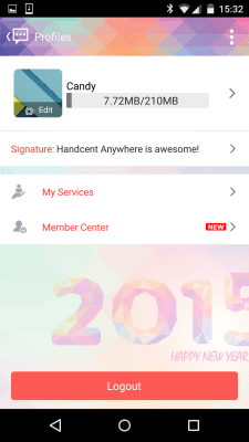 Скриншот приложения Handcent Skin (New year 2015) - №5