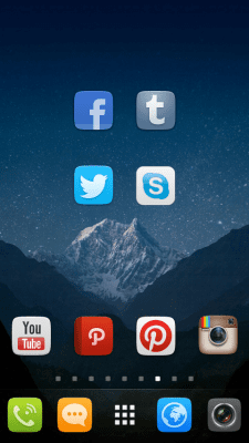 Скриншот приложения GO Launcher EX UI5.0 theme - №3