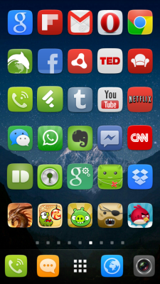 Скриншот приложения GO Launcher EX UI5.0 theme - №8