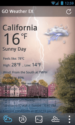 Скриншот приложения Windy Day Weather Widget Theme - №1