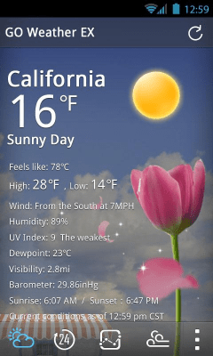 Скриншот приложения Windy Day Weather Widget Theme - №3